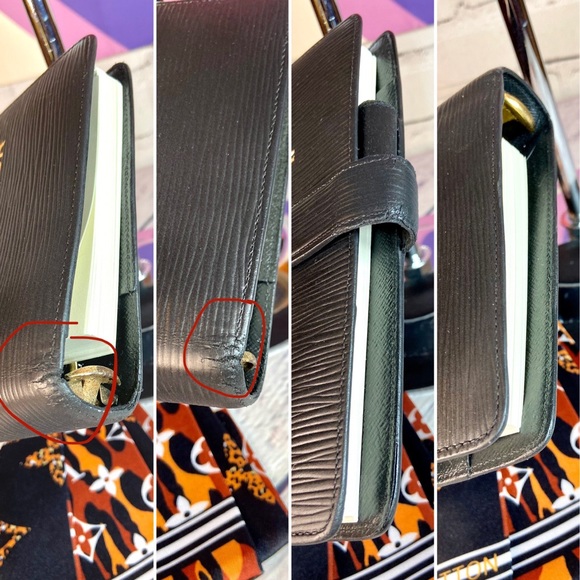 Louis Vuitton black Epi leather agenda planner MM custom painted🐆🐆 - Picture 10 of 10